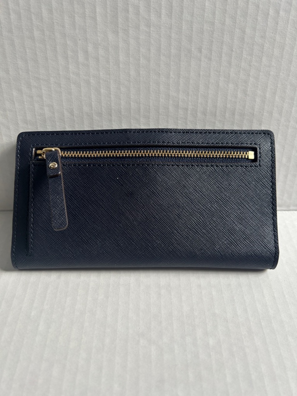 Kate Spade Newbury Lane Stacy Bifold Wallet In Navy Leather - Picture 3 of 8